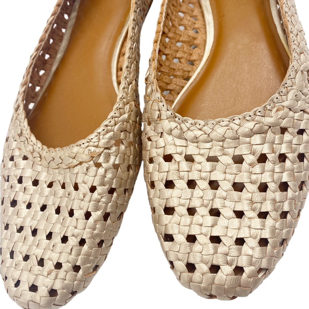 H by Halston gold woven flats size 9 - Picture 3 of 7